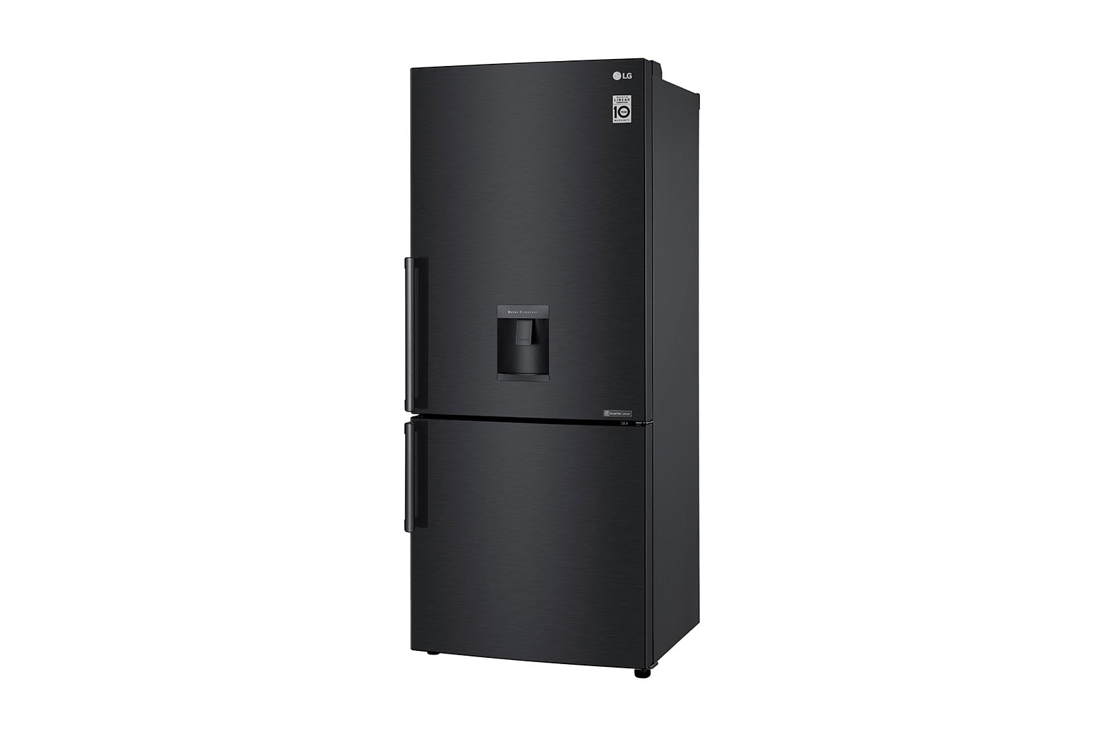 LG Refrigeradora Bottom Freezer 403L, con Múltiple Flujo de aire y estante plegable, negro mate, LB41WGT