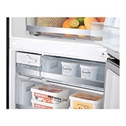 LG Refrigeradora Bottom Freezer 446L con DoorCooling y conectividad Wi-Fi, negro mate, LB46TGT
