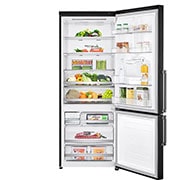LG Refrigeradora Bottom Freezer 446L con DoorCooling y conectividad Wi-Fi, negro mate, LB46TGT
