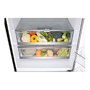 LG Refrigeradora Bottom Freezer 446L con DoorCooling y conectividad Wi-Fi, negro mate, LB46TGT