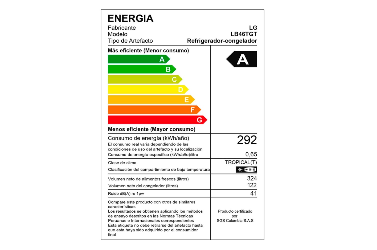 LG Refrigeradora Bottom Freezer 446L con DoorCooling y conectividad Wi-Fi, negro mate, LB46TGT