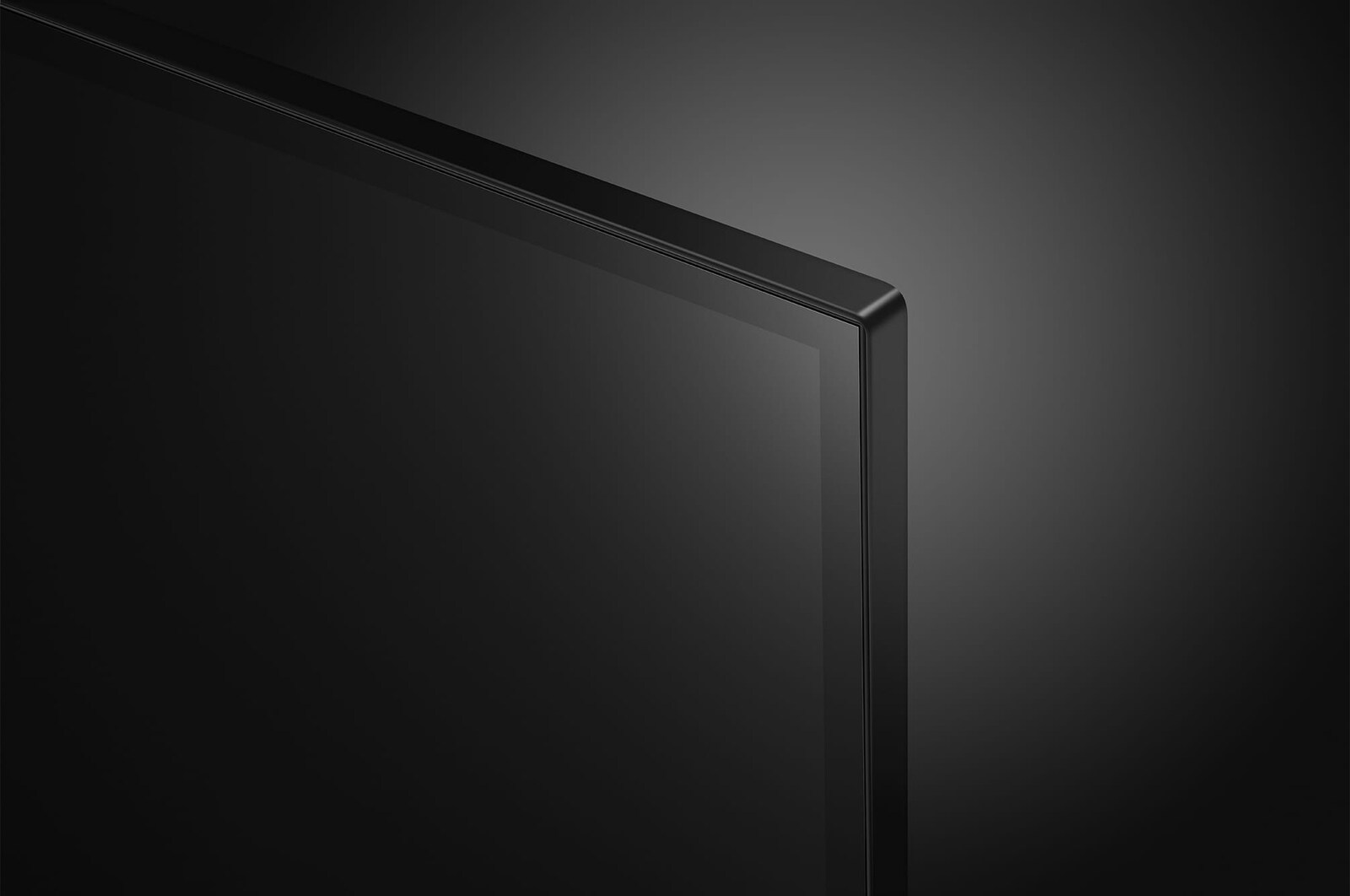 Primer plano del borde superior del LG UHD TV, UT73