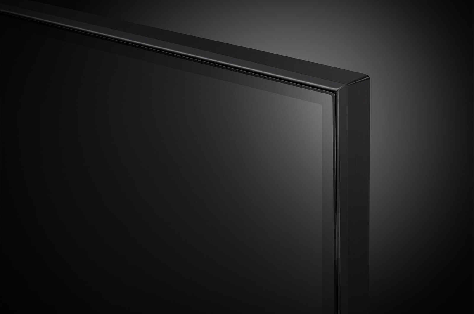 Primer plano del borde superior del TV LG UHD, UT90