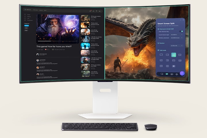 This animated video shows how the LG Switch app optimizes the monitor for both gaming and everyday life.
