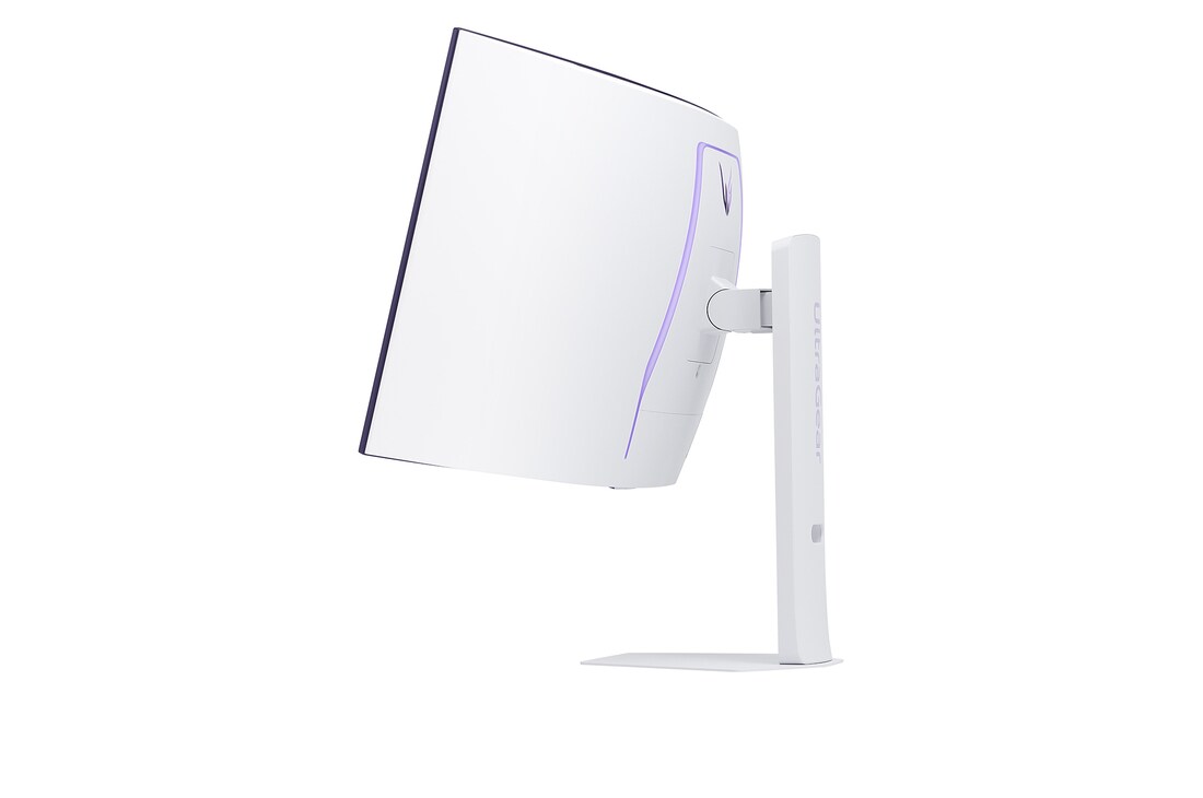 side view of a tilted monitor