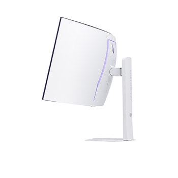 side view of a tilted monitor