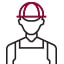 LG HVAC installer is represented by an icon shaped like a person wearing a hard hat.