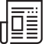 A black-outlined scroll features lines of varying lengths and boxes, creating a pattern that fills the entire scroll.