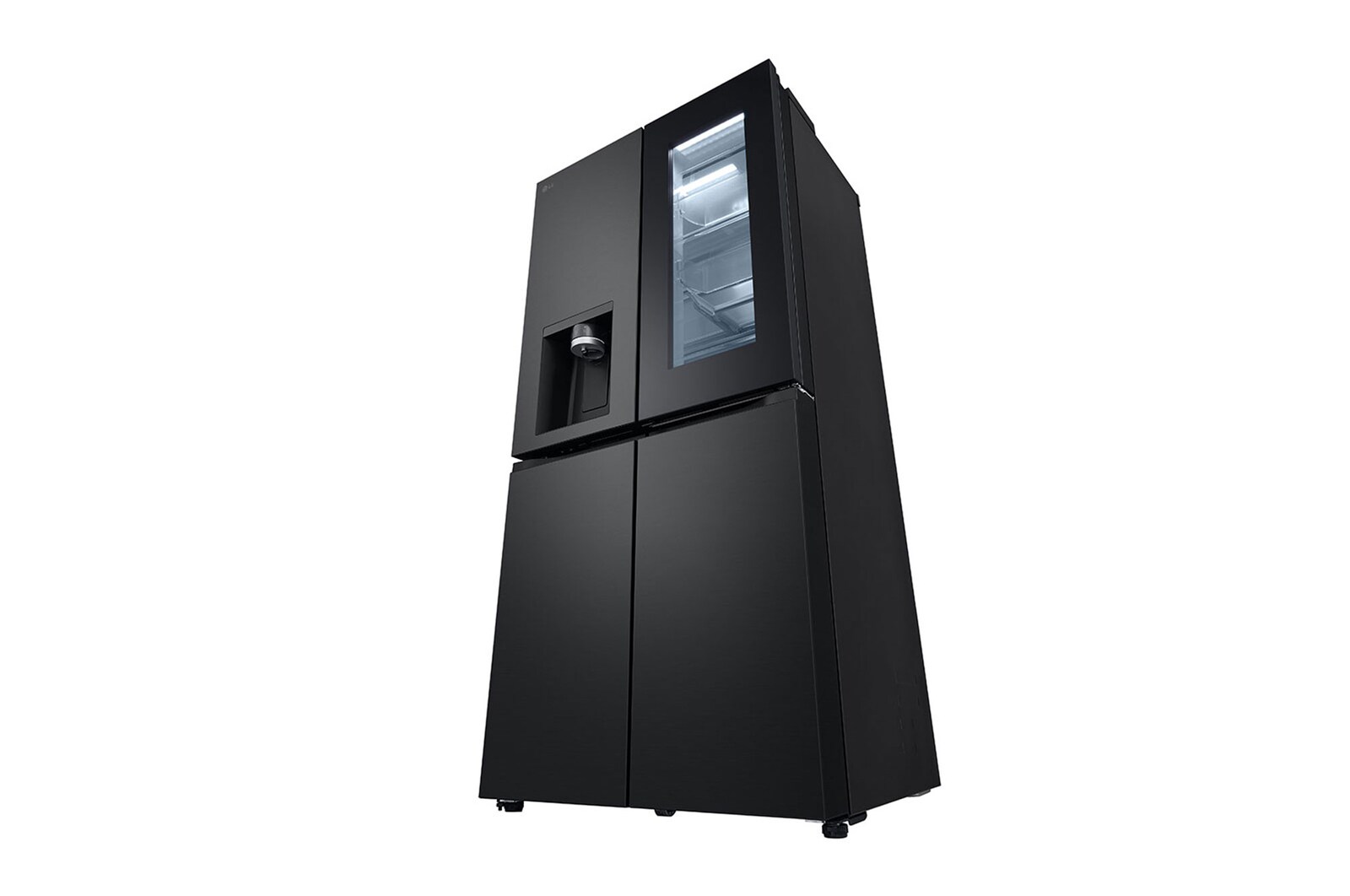 LG 20.8 cu. ft. French Door Refrigerator with Smart Inverter Compressor in Matte Black, RVF-X208MC