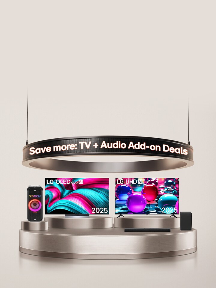 Enjoy these exciting TV + Audio Bundles!