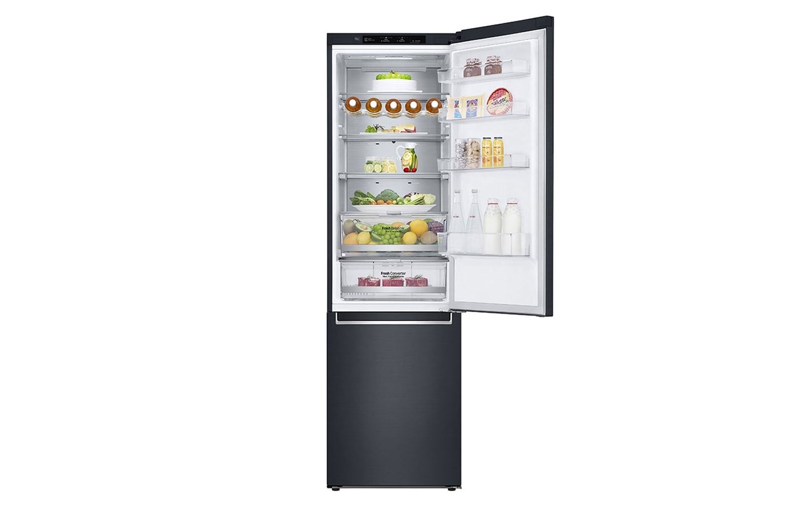 LG Lodówko-zamrażarka LG V+ | grafit mat | 2,03m | klasa A-12% |  DoorCooling+ | Półka na wino | GBB92MCB2P, GBB92MCB2P