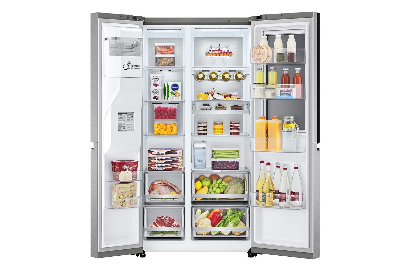 LG Lodówko-zamrażarka LG InstaView Side-by-Side Door-in-Door ThinQ 635L GSXV91MBAF, GSXV91MBAF