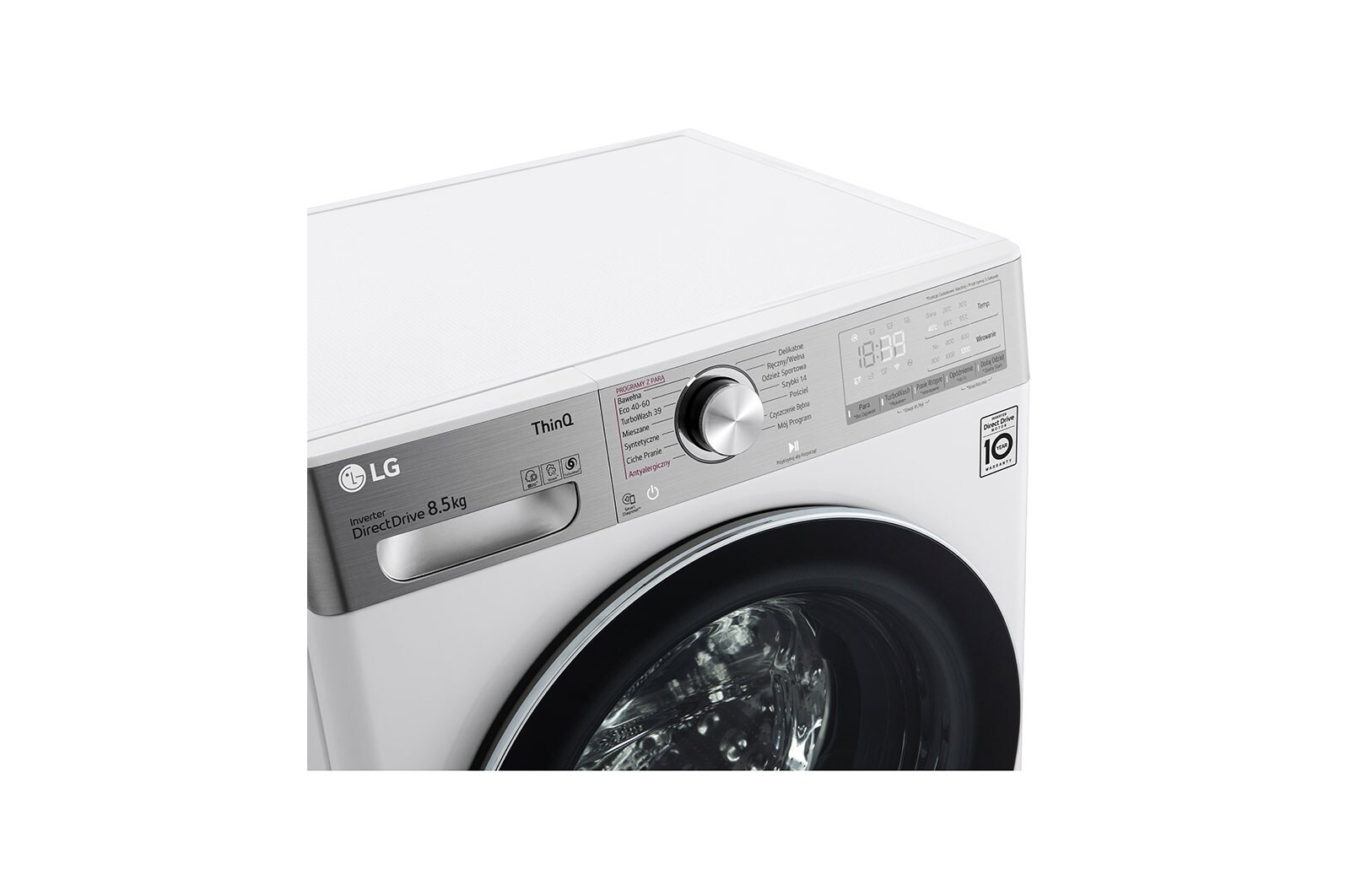 LG Pralka LG Vivace | V900 | biała | slim 8,5kg | Steam+ | 1200 rpm |TurboWash 360 | ThinQ | F2WV9S8P2E, F2WV9S8P2E