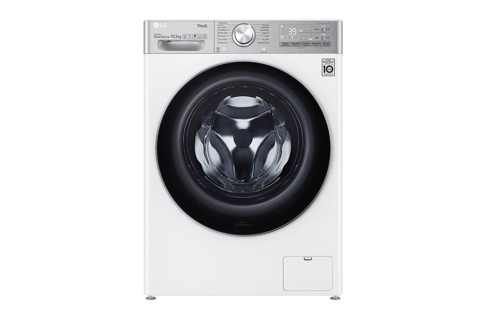 LG Pralka LG Vivace | V900 | 10,5kg | Steam+ | TurboWash 360 | 1600 rpm | ThinQ | AIDD | ezDispense | F6WV910A2E, F6WV910A2E