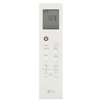 Pilot zdalnego sterowania klimatyzatora LG z wyświetlaczem i przyciskami