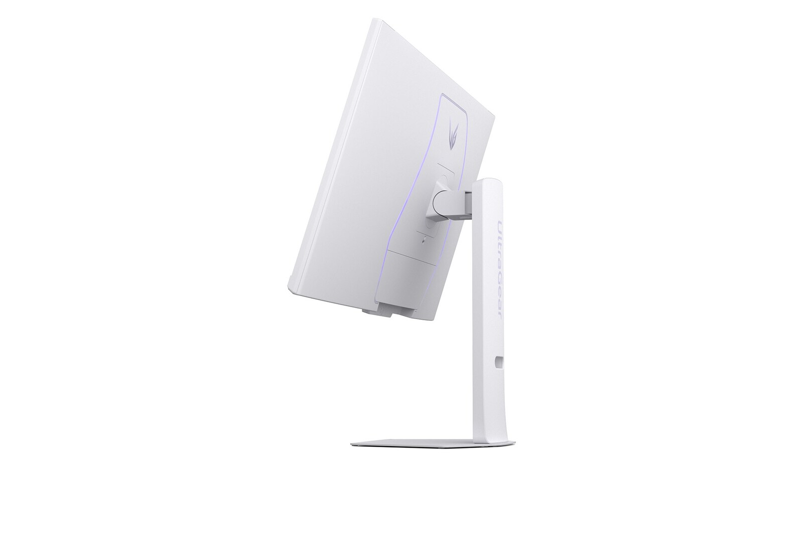 side view of a tilted monitor