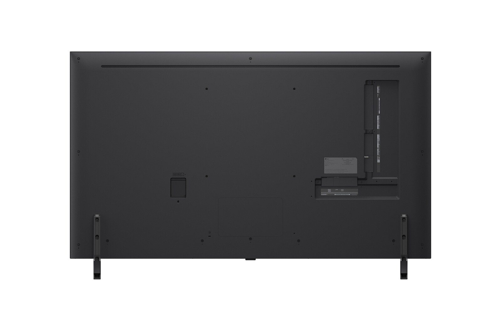 Vista lateral esquerda do televisor LG QNED85