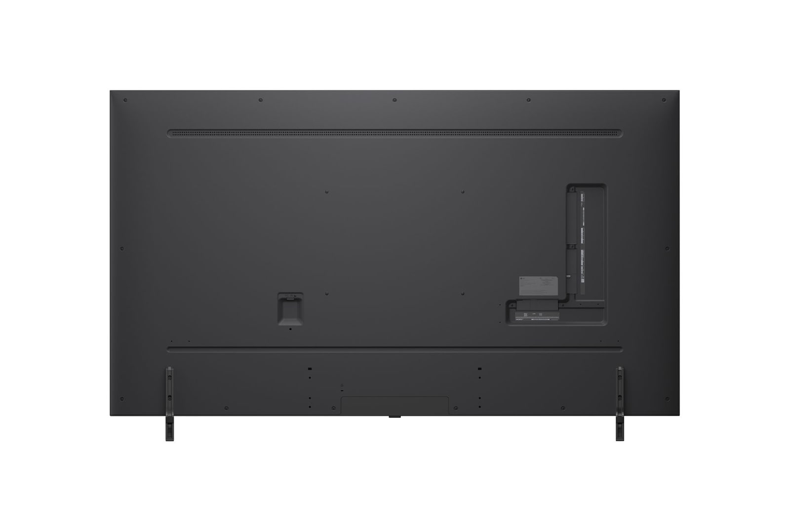 Vista lateral esquerda do televisor LG QNED85