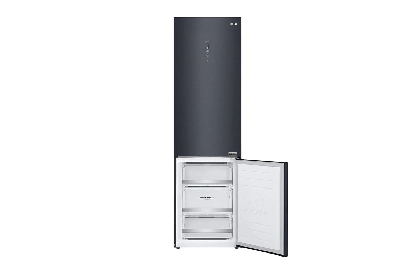 LG Combinado LG GBB92MCACP, 384 litros, eficiência energética C, 2,03 m, Door Cooling+™, Wi-Fi, Matte Black, GBB92MCACP