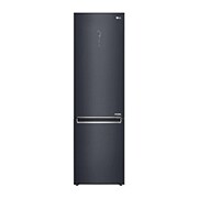 Vista frontal de Combinado LG GBB92MCACP, 384 litros, eficiência energética C, 2,03 m, Door Cooling&#43;™, Wi-Fi, Matte Black GBB92MCACP