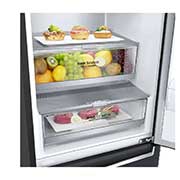 LG Combinado LG GBB92MCACP, 384 litros, eficiência energética C, 2,03 m, Door Cooling+™, Wi-Fi, Matte Black, GBB92MCACP