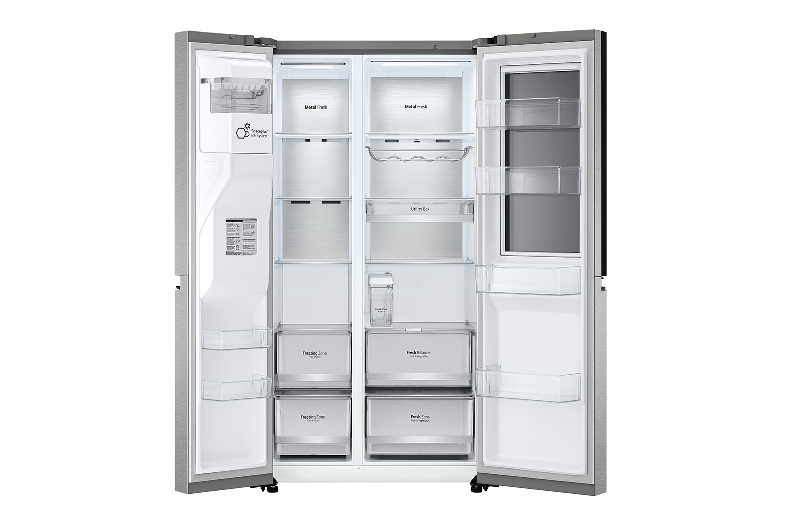 LG Frigorífico Americano | 635 L | Etiqueta energética E | InstaView™ | Door-in-Door™ | DoorCooLing+™ | Dispensador sem canaLização | UVnano™, GSXV91MBAE