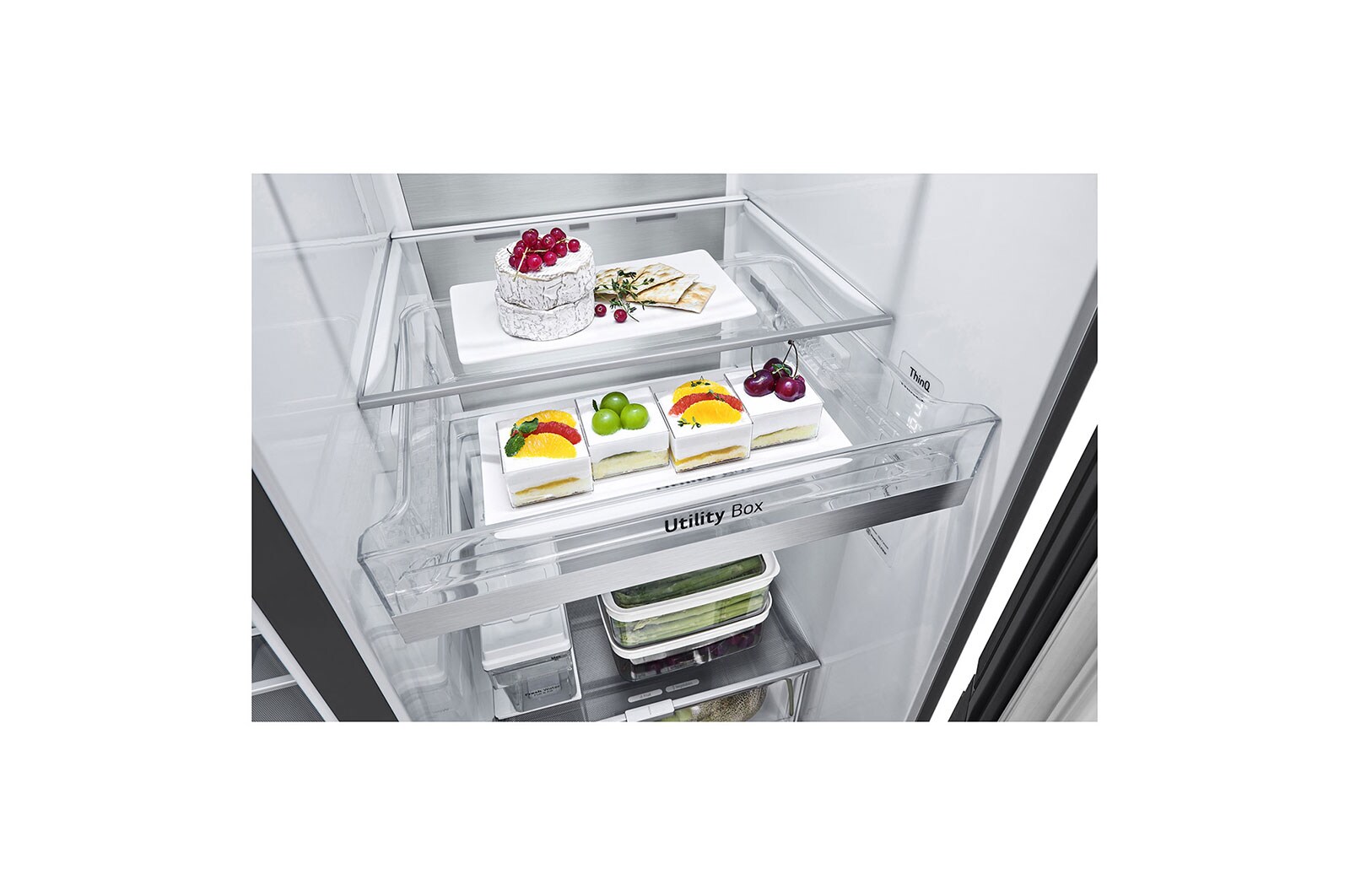 LG Frigorífico Americano | 635 L | Etiqueta energética E | InstaView™ | Door-in-Door™ | DoorCooLing+™ | Dispensador sem canaLização | UVnano™, GSXV91MCAE