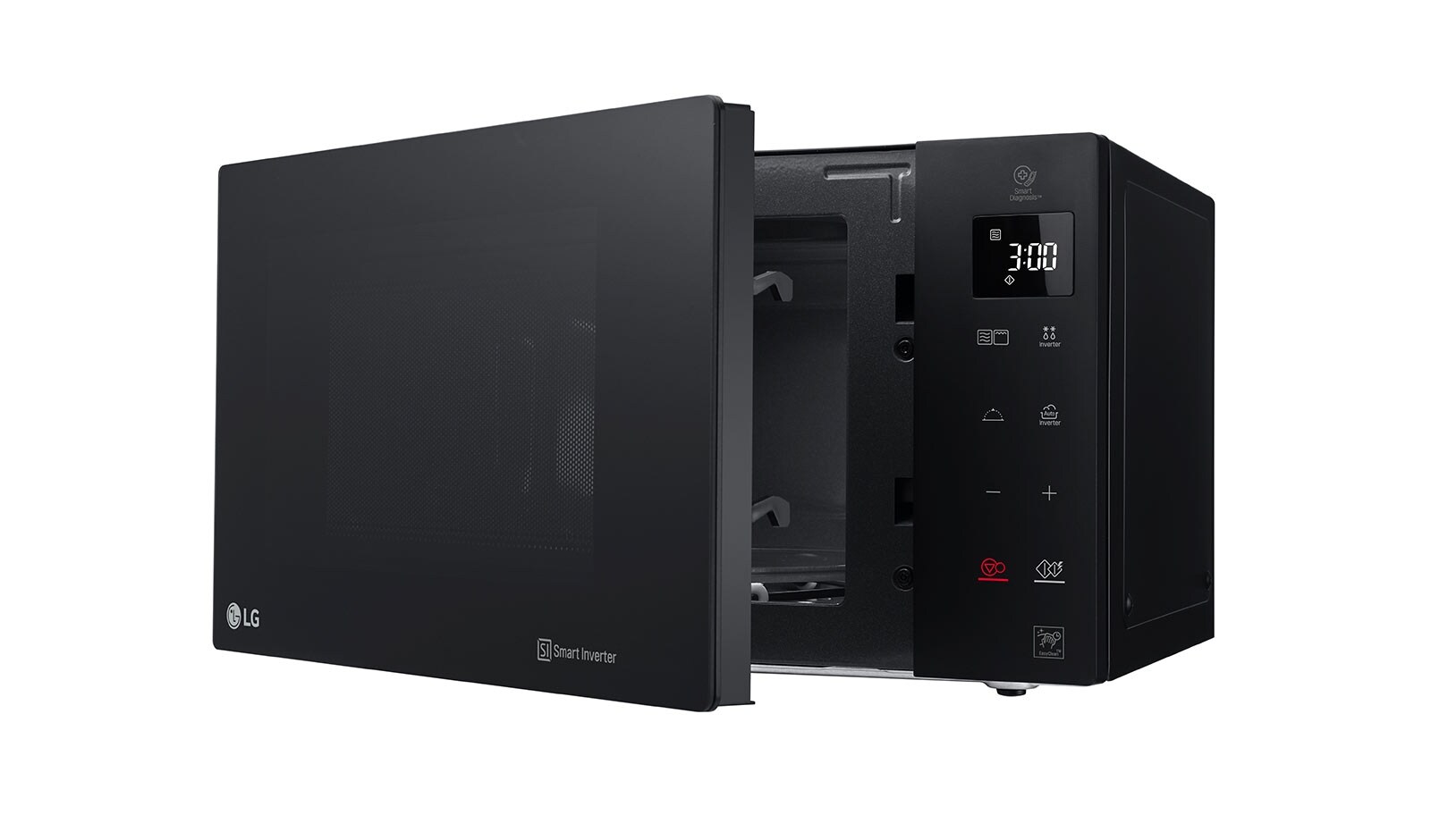LG Micro-ondas com grill LG NeoChef™ MH6535GDS, 25 litros, 1000 W, Smart Inverter, EasyClean™, preto, MH6535GDS