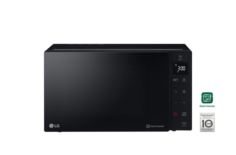 Vista frontal de Micro-ondas com grill LG NeoChef™ MH6535GDS, 25 litros, 1000 W, Smart Inverter, EasyClean™, preto MH6535GDS