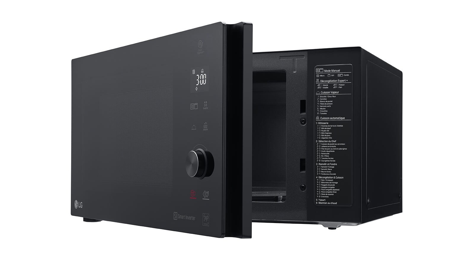 LG Micro-ondas com grill LG NeoChef™ MH7265DPS, 32 litros, 1200 W, Smart Inverter, EasyClean™, preto, MH7265DPS