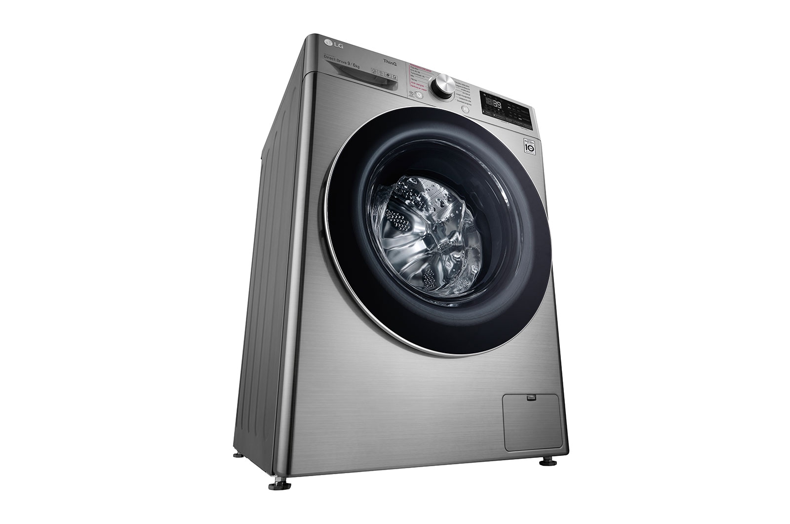 LG Máquina de lavar e secar roupa LG F4DV7009S2S, 9/6 kg, eficiência energética A/E, 1400 r.p.m., AI DD™, Steam™, TurboWash360™, EcoHybrid™, inox, F4DV7009S2S