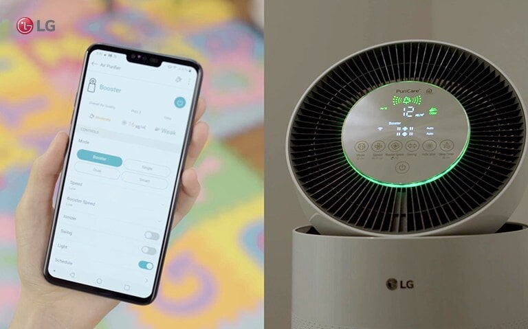 يتم تشغيل Purificare بواسطة الاتصال مع LG ThinQ 
