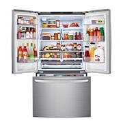 LG 22.6 قدمًا مكعبًا ، ثلاجة متعددة الأبواب ، لون فضي بلاتيني ، تبريد الباب  ، ضاغط خطي عاكس, LM293BBSLN