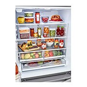 LG 22.6 قدمًا مكعبًا ، ثلاجة متعددة الأبواب ، لون فضي بلاتيني ، تبريد الباب  ، ضاغط خطي عاكس, LM293BBSLN