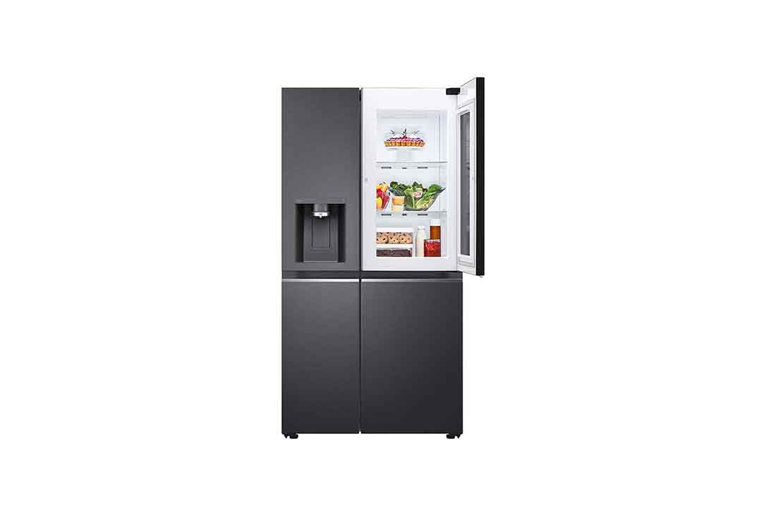 LG 25.5 Cu.Ft, Side By Side Refrigerator, Platinum Silver  Color, InstaView, Hygiene Fresh+, Inverter Linear Compressor, LS32HVDMLV