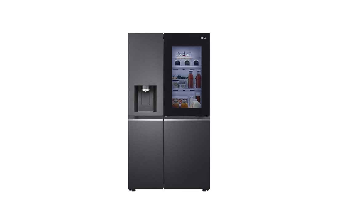 LG 25.5 Cu.Ft, Side By Side Refrigerator, Platinum Silver  Color, InstaView, Hygiene Fresh+, Inverter Linear Compressor, LS32HVDMLV