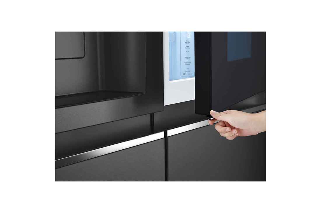 LG 25.5 Cu.Ft, Side By Side Refrigerator, Platinum Silver  Color, InstaView, Hygiene Fresh+, Inverter Linear Compressor, LS32HVDMLV