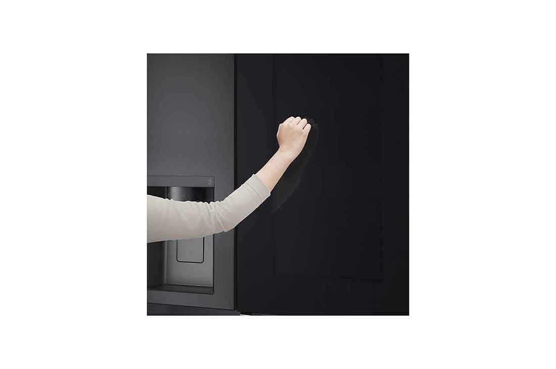 LG 25.5 Cu.Ft, Side By Side Refrigerator, Platinum Silver  Color, InstaView, Hygiene Fresh+, Inverter Linear Compressor, LS32HVDMLV