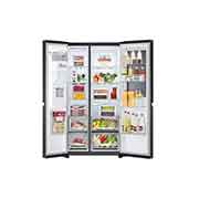 LG 25.5 Cu.Ft, Side By Side Refrigerator, Platinum Silver  Color, InstaView, Hygiene Fresh+, Inverter Linear Compressor, LS32HVDMLV