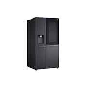 LG 25.5 Cu.Ft, Side By Side Refrigerator, Platinum Silver  Color, InstaView, Hygiene Fresh+, Inverter Linear Compressor, LS32HVDMLV