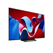 صورة جانبية مائلة لليمين لتلفزيون LG OLED evo TV،‏ OLED C4