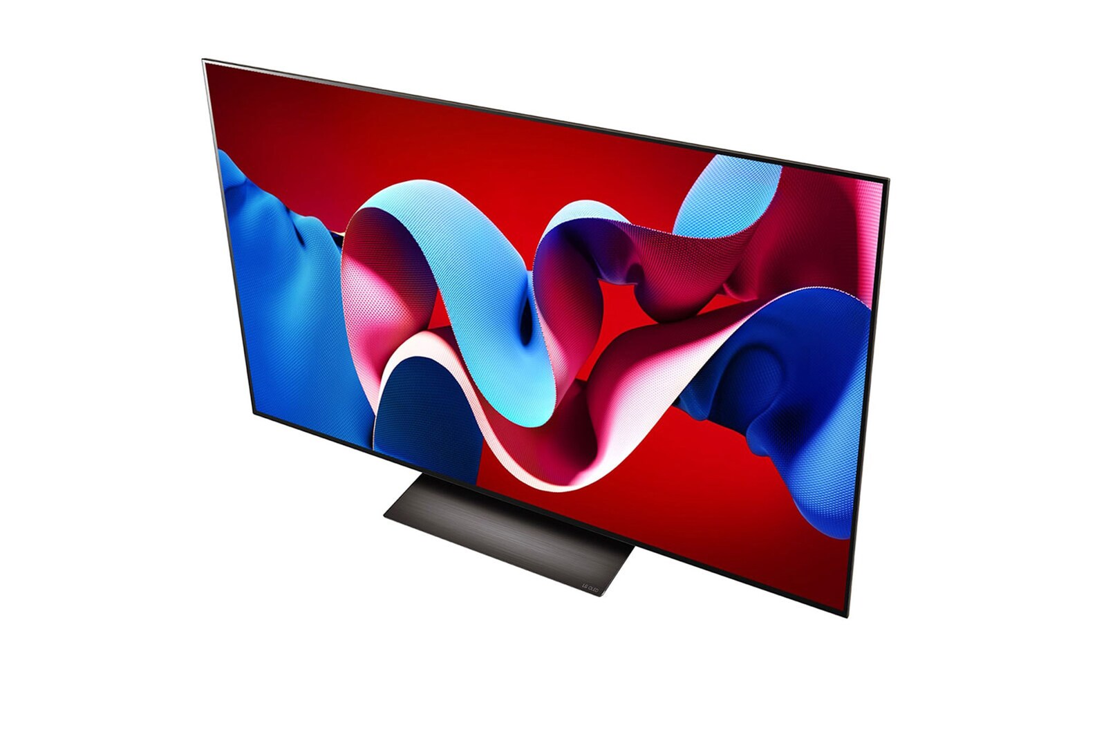 صورة بزاوية من الأعلى لتلفزيون LG OLED evo TV،‏ OLED C4