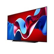 صورة جانبية مائلة لليسار لتلفزيون LG OLED evo TV،‏ OLED C4