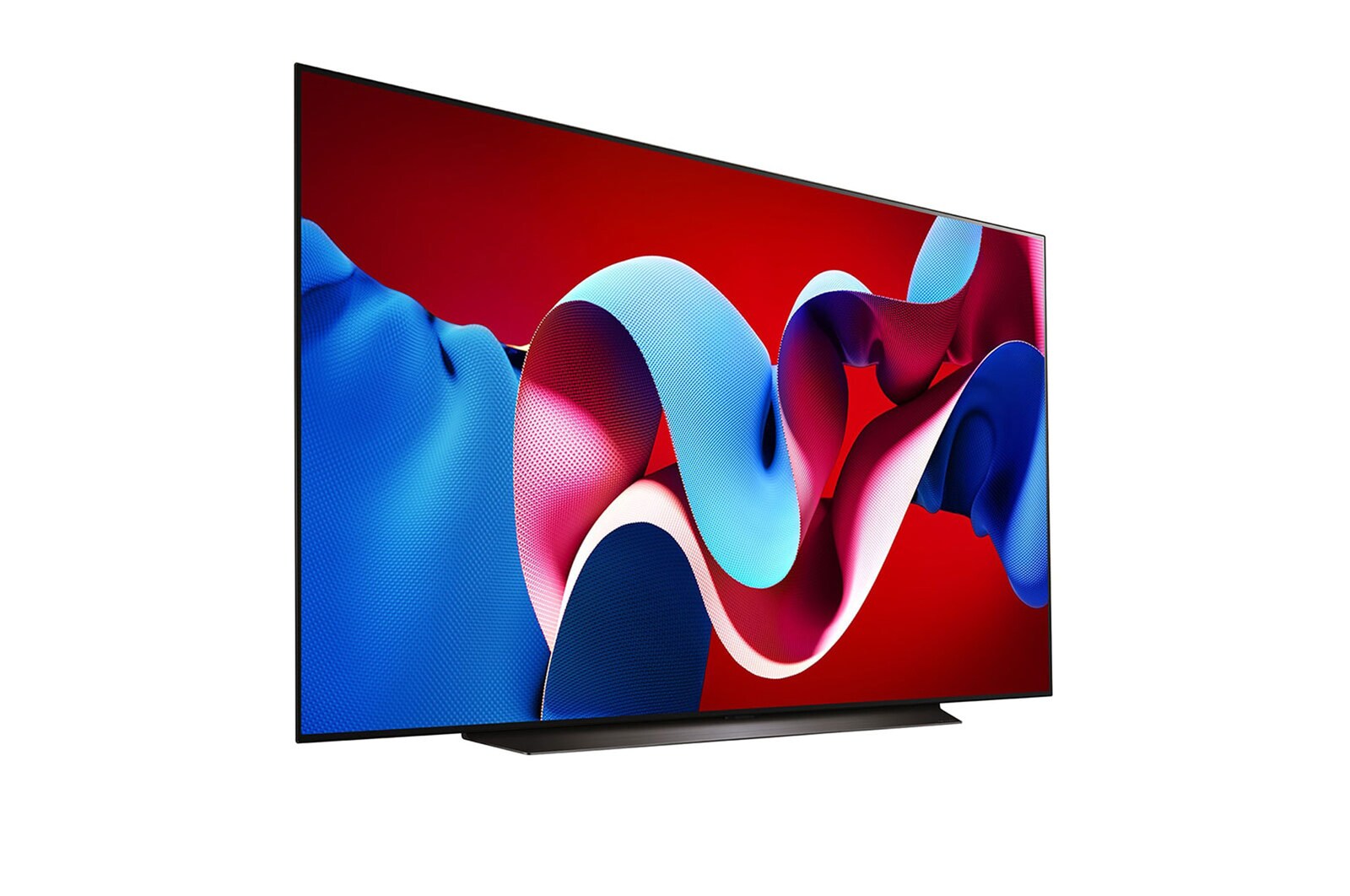 صورة جانبية مائلة لليمين لتلفزيون LG OLED evo TV،‏ OLED C4