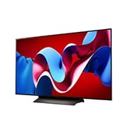 صورة جانبية مائلة لليسار لتلفزيون LG OLED evo TV،‏ OLED C4