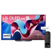 LG تلفزيون LG OLED evo AI CS4 4K الذكي مقاس 65 بوصة المدعوم بجهاز التحكم AI Magic remote وتكنولوجيا الصوت Dolby Vision وواجهة webOS24 طراز عام (2024), OLED65CS4VA