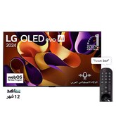 تلفزيون LG OLED evo AI G4 4K الذكي مقاس 83 بوصة المدعوم بجهاز التحكم AI Magic remote وتكنولوجيا الصوت Dolby Vision وواجهة webOS24 طراز  عام (2024)