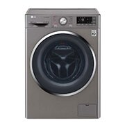صورة أمامية لـ غسالة بباب أمامي بحوض غسل سعة 9 كجم مع مجفف سعة 5 كجم، بلون فضي، وتقنية Turbo Dry WSC0905XMN