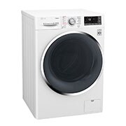 LG غسالة بباب أمامي بحوض غسل سعة 10.5 كجم مع مجفف سعة 7 كجم، بلون أبيض، وتقنية Turbo Dry, WSC1107WHN