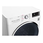 LG غسالة بباب أمامي بحوض غسل سعة 10.5 كجم مع مجفف سعة 7 كجم، بلون أبيض، وتقنية Turbo Dry, WSC1107WHN